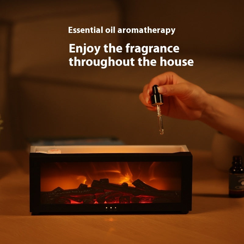 3D Flame Fireplace Aromatherapy Diffuser – Essential Oil Humidifier & Cozy Ambient Light by 3D Flame Fireplace Machine